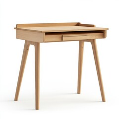 Poster - Minimalist desk with one drawer in bright studio setting