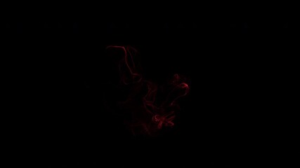 Wall Mural - golden glowing smoke wisps on black background
