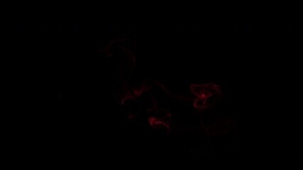 Wall Mural - golden glowing smoke burst on black background