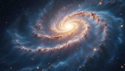 Aufkleber - Majestic swirling galaxy in vast outer space at night