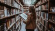 © rulrralr - Woman browsing books in a library