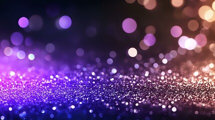 Poster - Magical purple and pink bokeh lights creating dreamy sparkle effect on dark background, soft focus glitter texture for festive designs and celebrations.