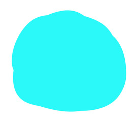 Poster - Abstract Cyan Blob Shape Isolated Design