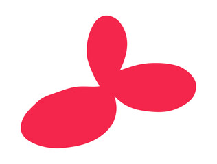 Poster - Abstract Red Blob Shape Isolated Element