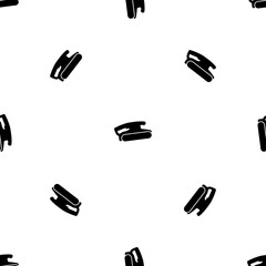 Poster - Seamless pattern of repeated black sanding symbols. Elements are evenly spaced and some are rotated. Illustration on transparent background