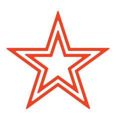 Poster - Star icons. Vector symbols star isolated on white background. Design template. Star with double black outline icon.