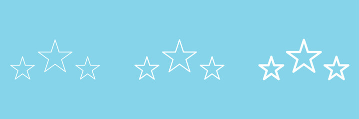 Aufkleber - 3 stars vector icon. three stars arc vector. three stars rating. rate stars - best, top black concep
