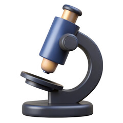 Fototapete - 3d rendered cartoon microscope isolated on transparent background