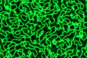 Poster - design green smooth neon magical arks digital graphics backdrop illustration