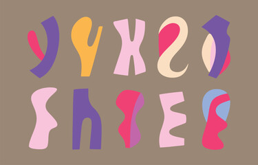 Poster - Abstract colorful shapes design for modern art print or textile pattern