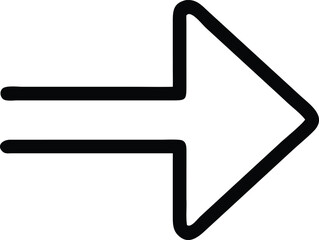 Poster - Clean right arrow icon simple directional pointer