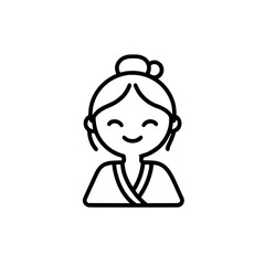 Aufkleber - line icon in white and black colors, a flat modern icon from a collection for web, mobile apps and