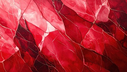 Aufkleber - Abstract Red and Gold Marble Texture Background Elegant Crimson Design for Luxury Projects