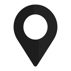 Poster - Vector icon of a location pin symbol design black vector