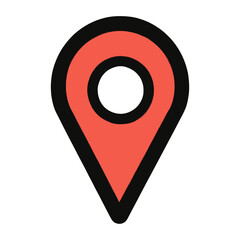 Poster - Vector icon of a location pin symbol design directional vector