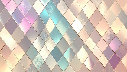 Poster - Abstract Geometric Diamond Pattern Background