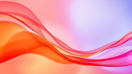 Fototapete - Abstract Pink Orange Red Gradient Wave Flowing Soft Smooth Background Texture image
