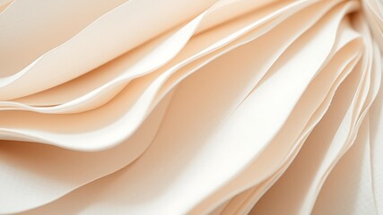 Poster - Closeup Cream Colored Paper Layers Soft Texture Abstract Background beige ivory