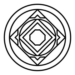 Poster - Simple circular logo design with a clean modern aesthetic