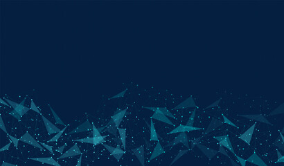 Poster - Geometric connected background. Connecting dots and lines. Global network connection. Banner template for technology.