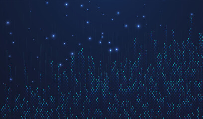 Poster - Abstract big data code representation. Modern high-tech data background. Graphic concept for your design