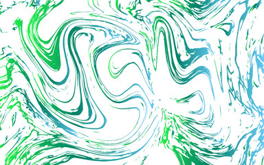 Poster - Abstract marbled background with fluid swirls of bright cyan, electric blue, and white. Showcases smooth, organic curves and chaotic flowing patterns that mimic liquid or ink motion.