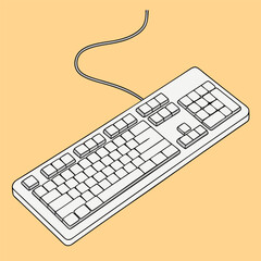 black computer keyboard with mouse for technology and business communication