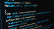 © Shootdiem - Colorful programming code displayed on a black monitor, representing development, engineering, or coding environment.