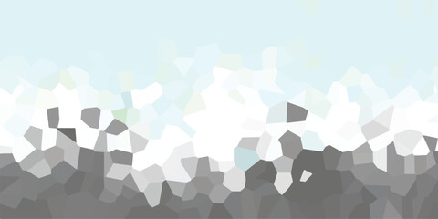 Aufkleber - Abstract mosaic landscape depicting serene sky and land forms with geometric crystal structure design