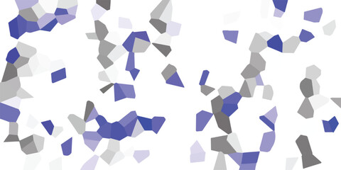 Aufkleber - Abstract mosaic pattern of geometric shapes in cool tones creating a modern and decorative design element on a white background