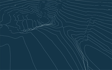 Poster - Wireframe surrounding contour. Topographic element pattern for background. Landscape topography contour line and layer. Vector illustration.