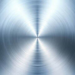 Poster - Brushed metal surface texture with concentric circle pattern. Metallic background for industrial design or modern abstract concept.