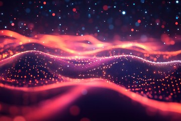 Aufkleber - Abstract digital wave background design