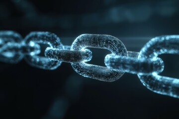 Poster - Abstract digital chain link background creating a minimalistic design for modern aesthetics