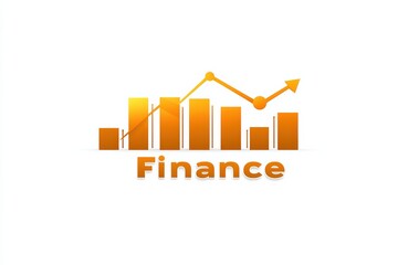 Poster - Creative graphic layout showcasing finance logo design with rising bar charts