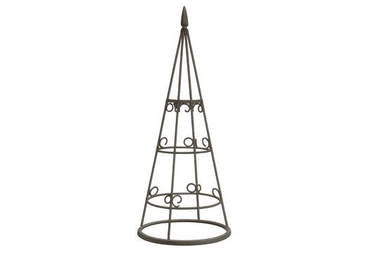 Metal christmas tree stand with transparent background for easy editing