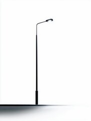Poster - a minimalist street lamp stands alone on a plain background. this modern design emphasizes simplicit