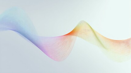 Fototapete - Colorful Abstract Wave Design with Flowing Lines and Soft Hues