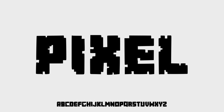 Modern Pixel font set for computer display. .
For vector illustration Graphic design movie
Arcade game font.