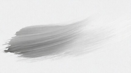 Poster - Abstract Gray Brush Stroke on White Canvas Background for Design Use
