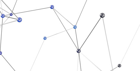 Aufkleber - Stock photo of an abstract network connection.  Ideal for technology, communication, and global concepts.