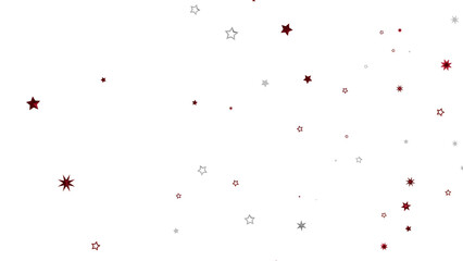 Poster - Festive background with scattered red and silver stars. Perfect for holidays or celebrations.