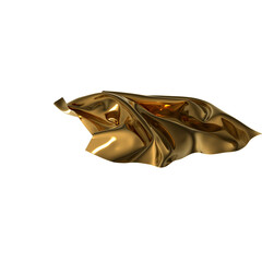 Aufkleber - The luxurious flow of gold fabric