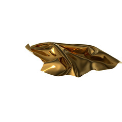Aufkleber - The luxurious flow of gold fabric