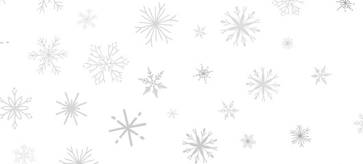 Poster - Snowflakes and bokeh lights on the blue Merry Christmas background. 3D render