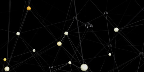 Poster - Stock photo of abstract network connection with dots and lines. Perfect for technology, connection, and network concepts.