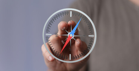 Aufkleber - Navigate your path with confidence.  Use this compass image for business, travel, or life direction concepts.