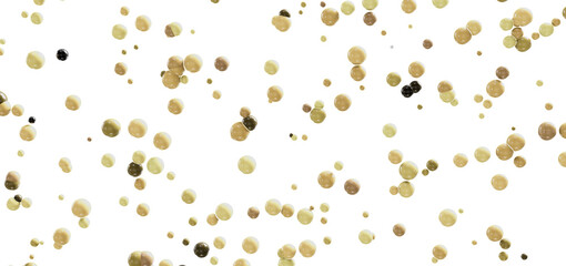Poster - Beautiful abstract background with beige and brown spheres floating on white. Ideal for presentations, websites, and more.