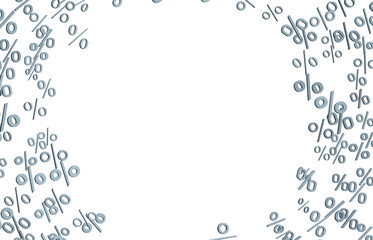 Poster - percent sign rain  percentage icon interest rate