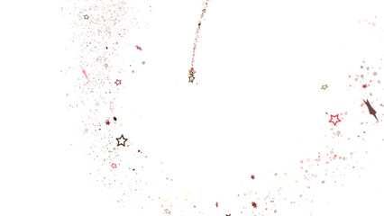 Poster - Twinkling Yuletide Skies: Breathtaking 3D Illustration of Falling Christmas Starlights